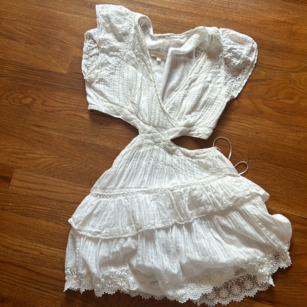 LoveShack Fancy White Lace Dress size small